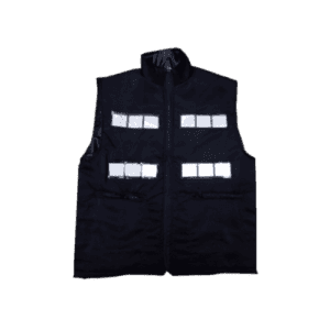 Chaleco Certificado Cuello Hombre Negro para motociclista