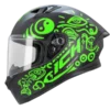 Casco integral ICH 503 Mark verde mate talla M para motociclista