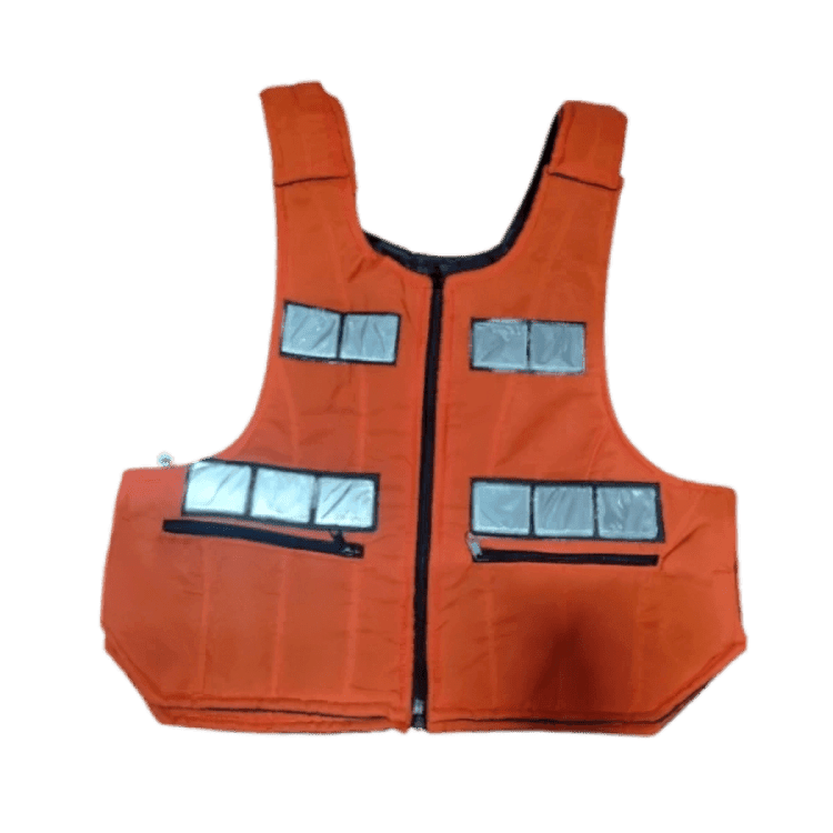 Chaleco certificado escolta naranja para motociclista