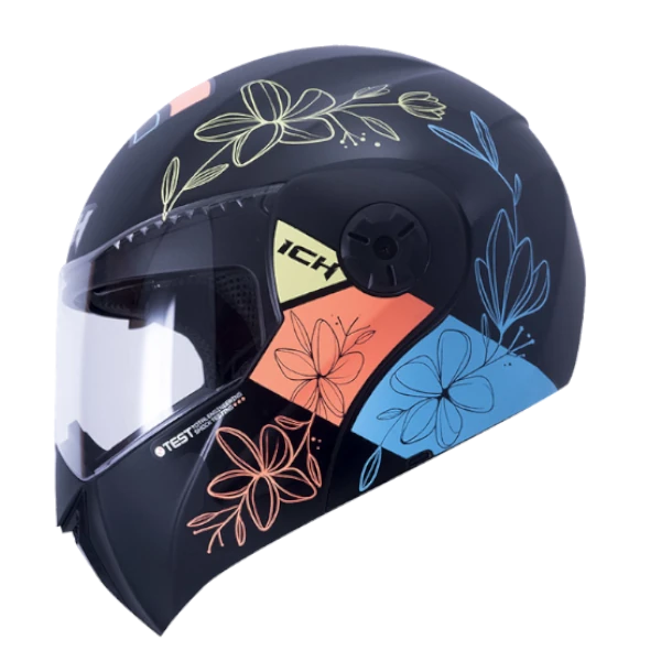 CASCO-ABATIBLE-3110S-KIDS-FLOWER-NARANJA-BV Casco abatible infantil ICH 3110s Kids Flower