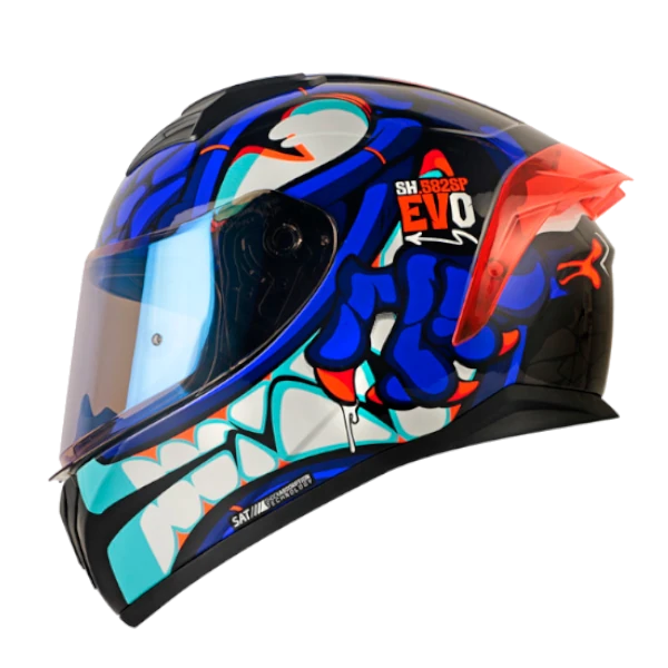 Casco Integral SHAFT 582 SP EVO Drakarys Casco SHAFT 582 SP EVO Drakarys negro integral para motociclistas