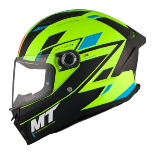 Casco Integral MT Stinger 2 Zivze C3 Fluor certificado ECE R22.06