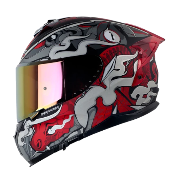 Casco integral SHAFT Pro 610 Evo The Reptulex para motocicleta, ventilado y resistente