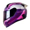 Casco integral SHAFT 560 Evo Chaos color fucsia con diseño deportivo, visor antirrayas y sistema de ventilación, ideal para motociclistas.