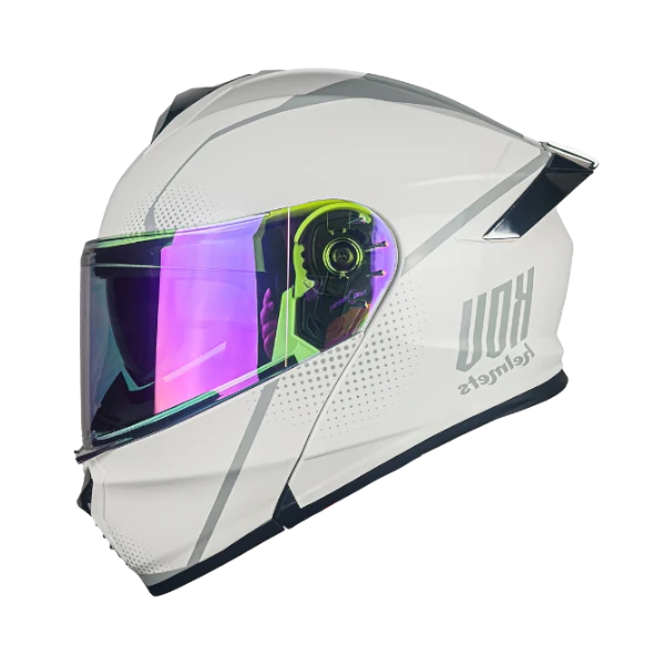 CASCO ABATIBLE KOV THUNDERWAVES BLANCO