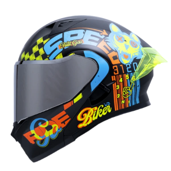 Casco Abatible ICH 3120 Elementary – Casco para motociclista con visor y certificación DOT.