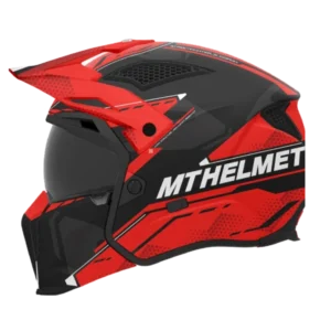 Casco Abierto MT Streetfighter TR902B – Casco urbano para motociclistas con visor panorámico y certificación DOT.