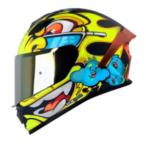 Casco Integral SHAFT 559 Sky Azul Mate Talla S – Casco para moto con certificación DOT y visor anti-rayas.
