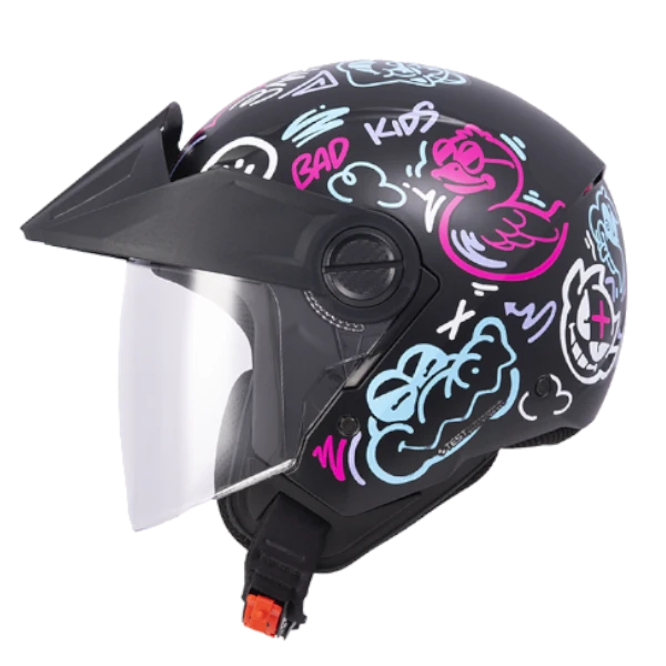 Casco abierto ICH 102 Easy color fucsia BV 2.0 para motociclista diseño moderno y seguro