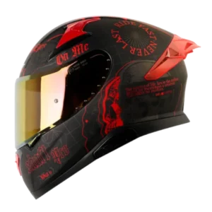 Casco Integral SHAFT PRO 612 DV EVO Encripter negro con doble visera y diseño agresivo
