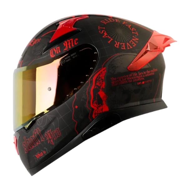 Casco Integral SHAFT PRO 612 DV EVO Encripter negro con doble visera y diseño agresivo