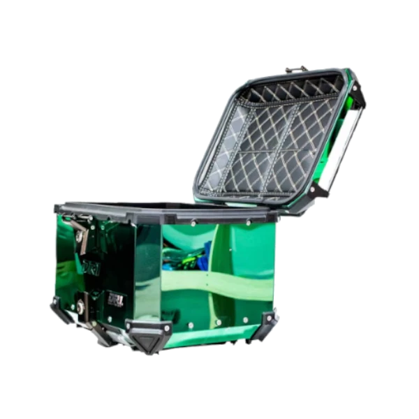 MALETERO CUADRADO DR1 45 LITROS ALU PRO ACERO CAMALEON VERDE RS MALETERO CUADRADO DR1 45 LITROS ALU PRO ACERO CAMALEON VERDE RS