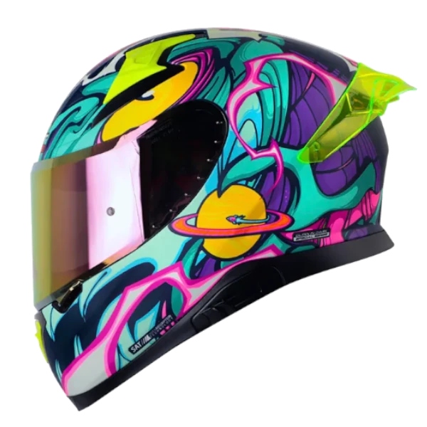 Casco Integral SHAFT PRO 612 DV EVO The Abisal con doble visera y diseño deportivo