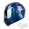 Casco abatible ICH 3110 Camaleón Azul con visor doble y visor adicional gratis, edición especial para motociclistas en Colombia.
