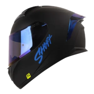 Casco integral Shaft 582 SP Evo Solid Negro Azul BV para moto con envío gratis a toda Colombia