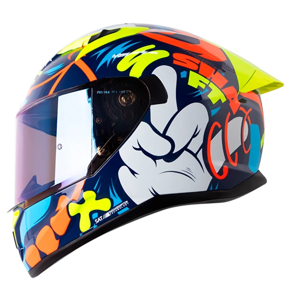 CASCO ABIERTO SHAFT 522 SP BEARTY NARANJA AZUL BV