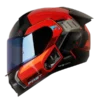 Casco integral Shaft 560 EVO CHIEF en color rojo, diseño moderno con gráficos deportivos y visera panorámica, modelo BV para motociclistas.