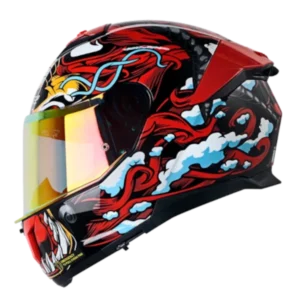 Casco Integral Ls2 808 Stream II Dragontiger rojo BV