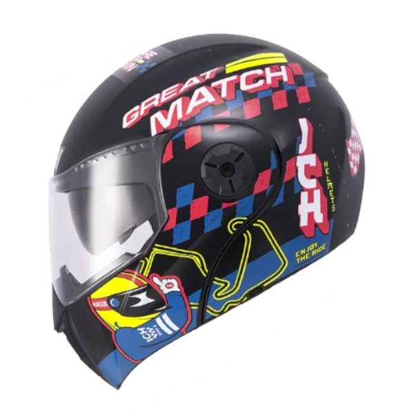 Casco ICH 3110 S modelo Eracer color amarillo, versión BV 3.0 para motocicleta