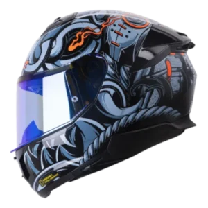 Casco integral LS2 FF808 Stream II Samurai BV 1.0 con diseño gráfico para motocicleta