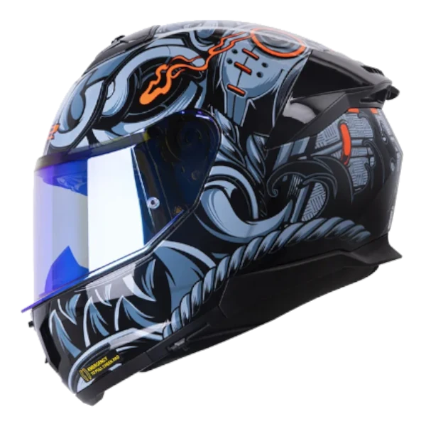 Casco integral LS2 FF808 Stream II Samurai BV 1.0 con diseño gráfico para motocicleta