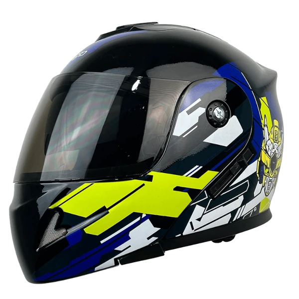 CASCO ABATIBLE XECURO XR-905 ROBOT AMARILLO-AZUL BV