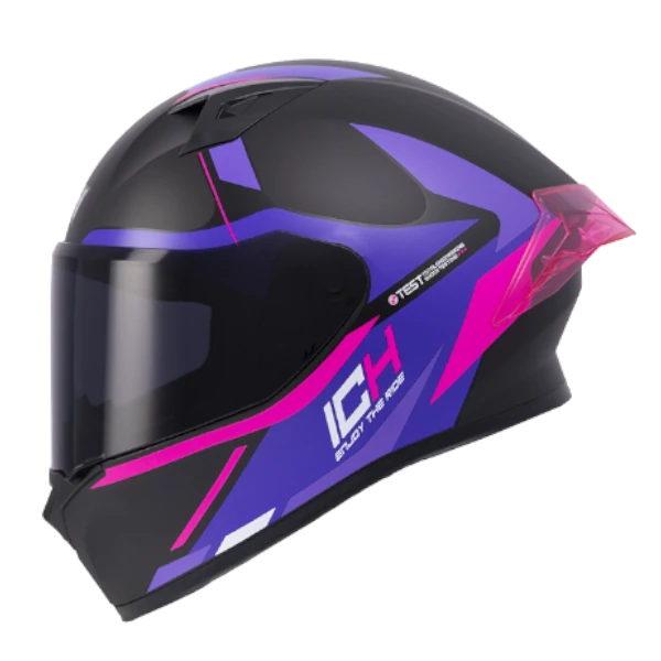 Casco integral ICH 503 Trent color fucsia versión BV 2.0 para motocicleta