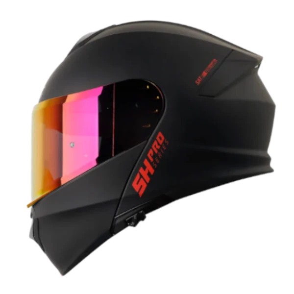 Casco Abatible SHAFT PRO 4000 Solid Negro Rojo BV