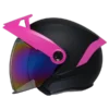 Casco abierto XTR OP15 Solid negro fucsia para motociclista diseño moderno y seguro