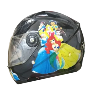 Casco Integral Krm Kids Princesas Negro Brillo Talla unica