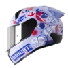 Casco integral Shaft 560 EVO Unstoppable color morado con blanco