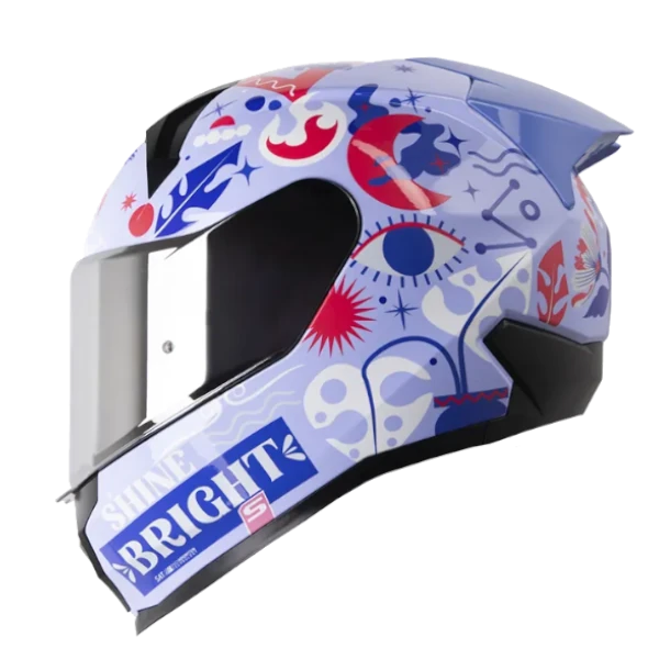 Casco integral Shaft 560 EVO Unstoppable color morado con blanco