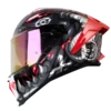 Casco Integral SHAFT 611 RS Drakon Rojo Blanco BV 1.0 certificado DOT con visor antirrayas