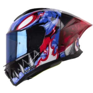 Casco integral Shaft 596 SP Tiamat Azul BV para moto con envío gratis a toda Colombia