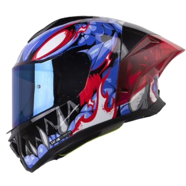 Casco integral Shaft 596 SP Tiamat Azul BV para moto con envío gratis a toda Colombia