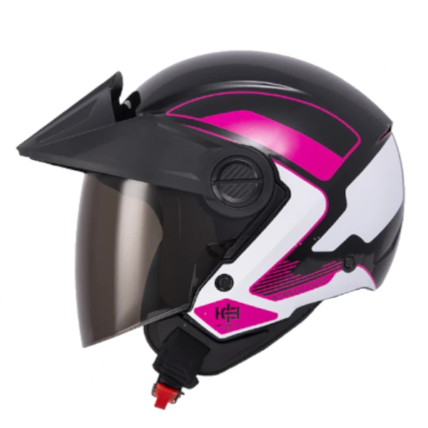 CASCO ABIERTO ICH 102 SILVERMAX FUCSIA BRILLO 1.0 BV Casco moto abierto ICH 102 Silvermax fucsia BRILLO