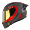 Casco integral Shaft 562R Suuroka gris rojo 1.0 BV para motociclista
