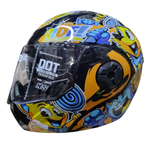 Casco abatible ICH 3110S Candy Brawl color amarillo brillo BV 1.0