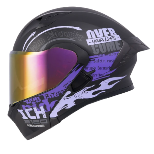 Casco abatible ICH 3120 Randome color morado con certificación BV