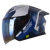 Casco abierto Shaft 226 GT Minuet azul blanco BV 1.0 para motociclista