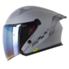 Casco abierto Shaft 226 GT Solid BV 2.0 color gris, casco tipo jet para moto