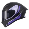 Casco integral ICH 503 Shadowtech color morado modelo 1.0 BV para motocicleta