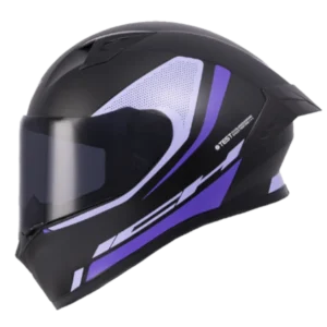 Casco integral ICH 503 Shadowtech color morado modelo 1.0 BV para motocicleta