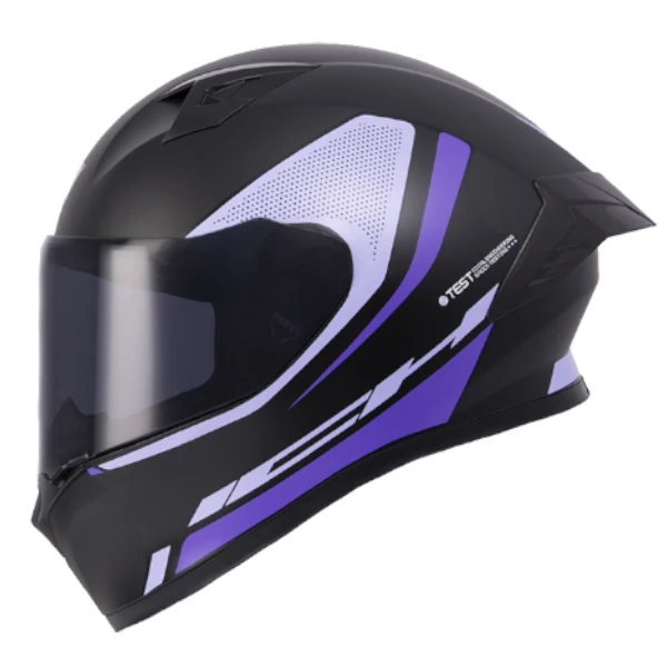 Casco integral ICH 503 Shadowtech color morado modelo 1.0 BV para motocicleta