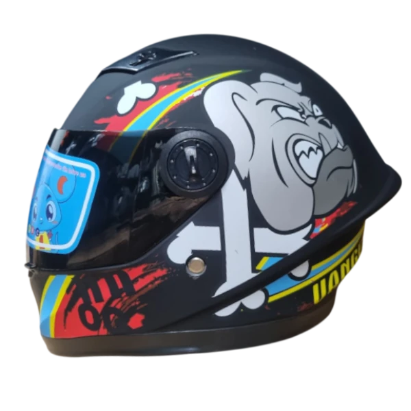 Casco integral para motocicleta KRM DOG color negro mate modelo BV 1.0