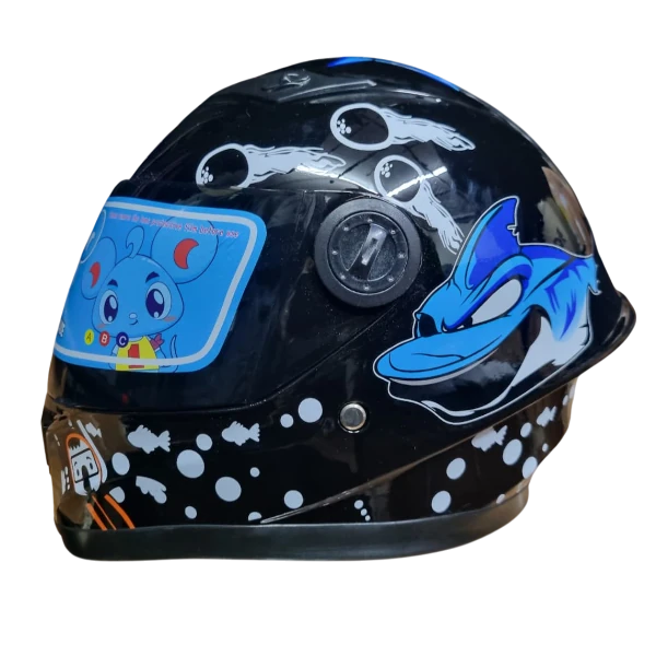 Casco integral KRM Tiburón color negro BV 2.0