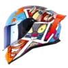 Casco integral Shaft 504 Crazy Comic azul naranja BV 1.0