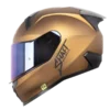 Casco integral Shaft 560 Evo Solid Chrome Gold 1.0 BV para motociclista diseño deportivo y alta protección