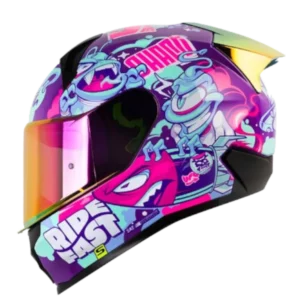 Casco integral Shaft 560 EVO Universe color morado modelo 1.0 BV
