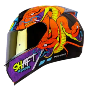 Casco integral SHAFT 560 Gordon naranja morado BV 1.0 para moto